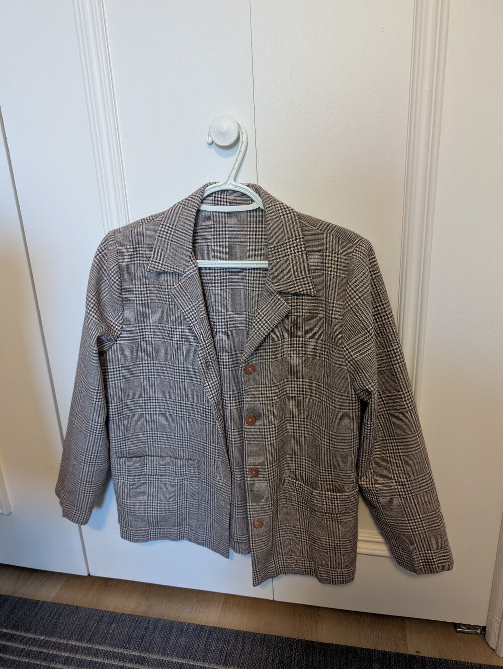 Plaid Women's Blazer Jacket